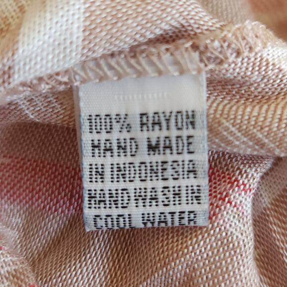 ERIKA PENA Tribal E Margarita Long Ikat maxi ruffle fringe dress in caffe XS NEW - Picture 7 of 8